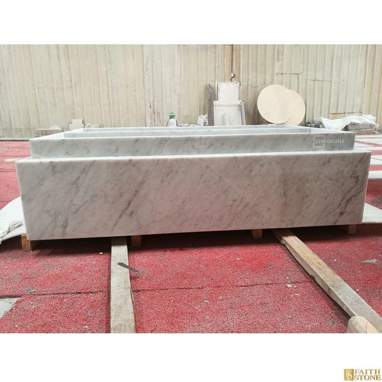 table basse directe d'usine de marbre blanc