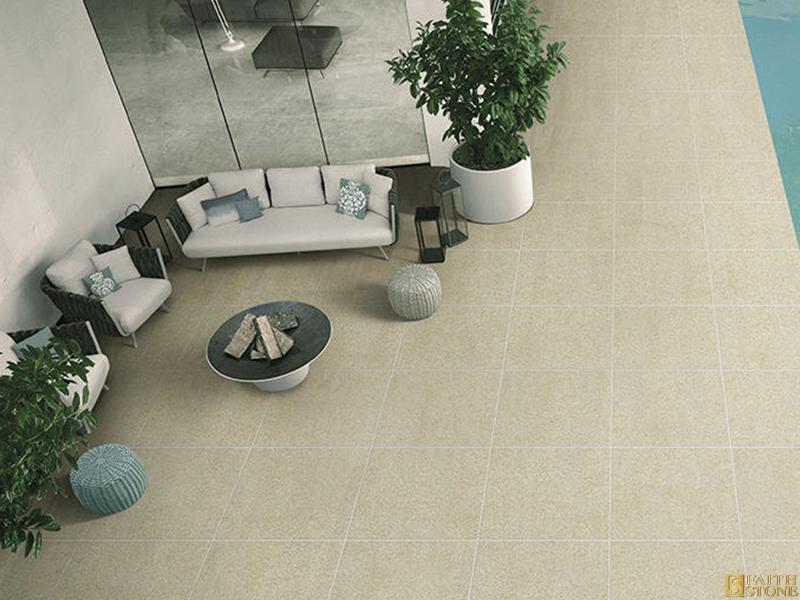 Carreaux de porcelaine aspect travertin