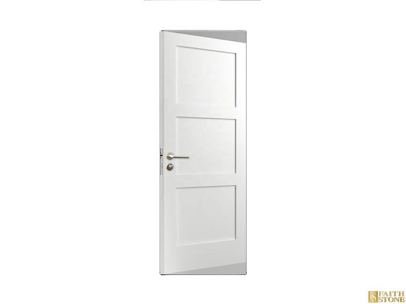 Porte Shaker à 3 panneaux en bois blanc