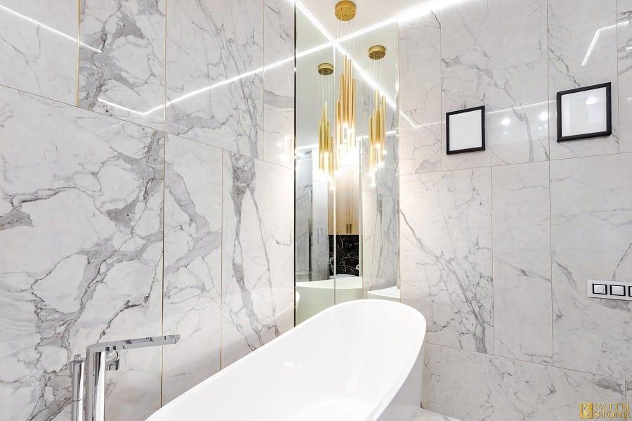 marbres blancs statuario pour salle de bain