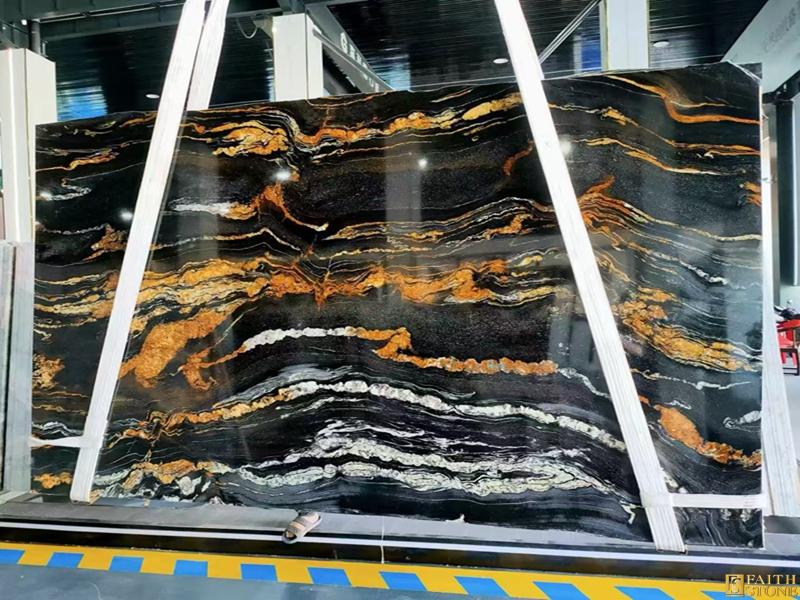 Titanium black granite